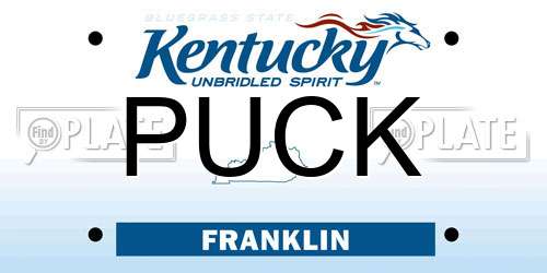 PUCK Kentucky License Plate