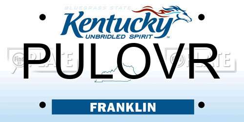 PULOVR Kentucky License Plate