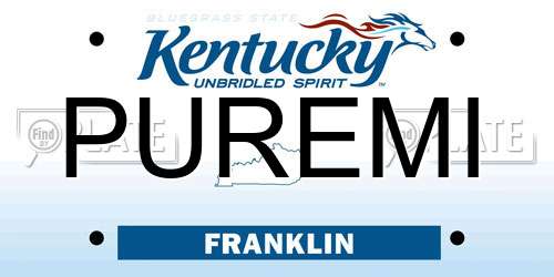 PUREMI Kentucky License Plate