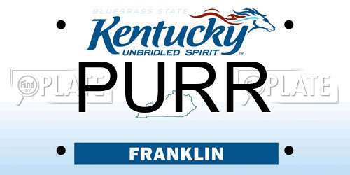 PURR Kentucky License Plate