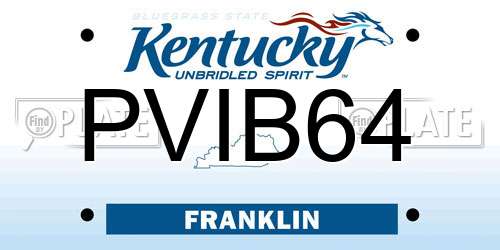 PVIB64 Kentucky License Plate