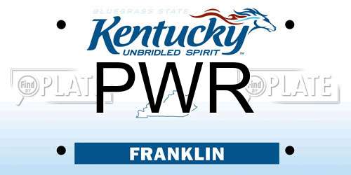 PWR Kentucky License Plate