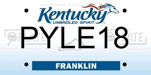 PYLE18 Kentucky License Plate