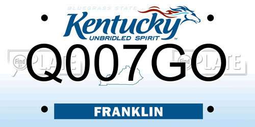 Q007GO Kentucky License Plate