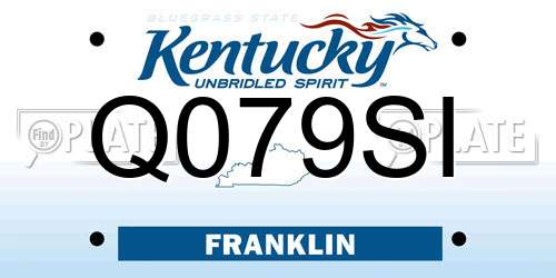 Q079SI Kentucky License Plate