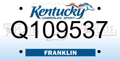 Q109537 Kentucky License Plate