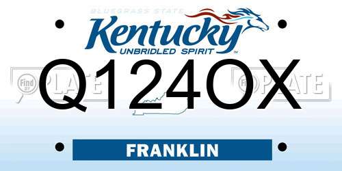 Q124OX Kentucky License Plate