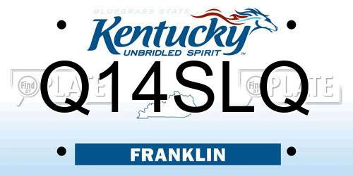 Q14SLQ Kentucky License Plate