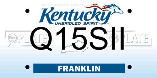 Q15SII Kentucky License Plate