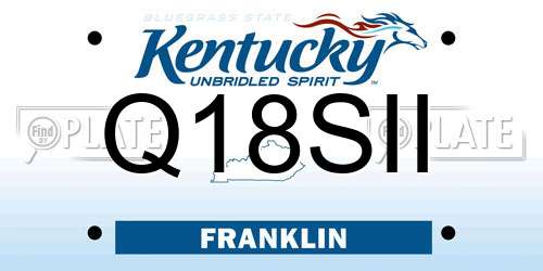 Q18SII Kentucky License Plate
