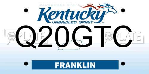 Q20GTC Kentucky License Plate