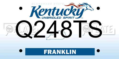 Q248TS Kentucky License Plate