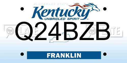 Q24BZB Kentucky License Plate