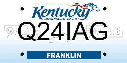 Q24IAG Kentucky License Plate