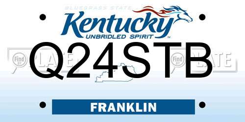 Q24STB Kentucky License Plate