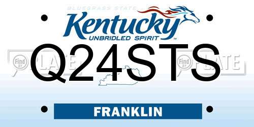 Q24STS Kentucky License Plate