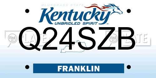 Q24SZB Kentucky License Plate