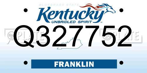 Q327752 Kentucky License Plate