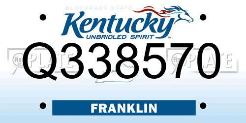 Q338570 Kentucky License Plate