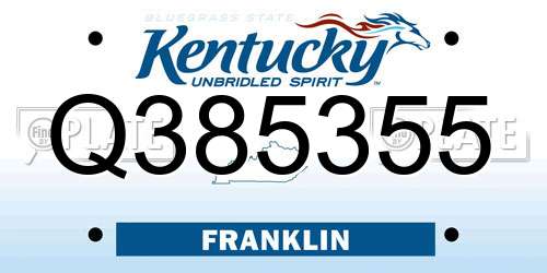 Q385355 Kentucky License Plate