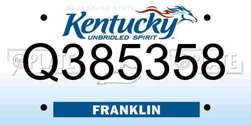 Q385358 Kentucky License Plate