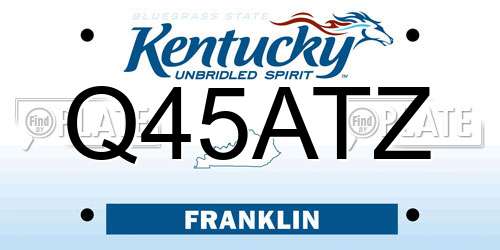 Q45ATZ Kentucky License Plate