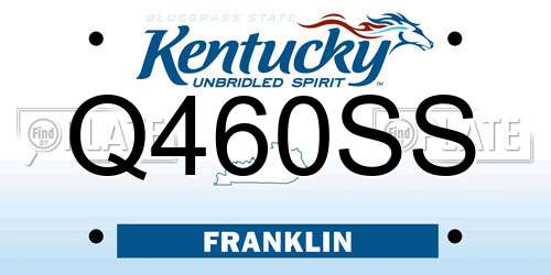 Q460SS Kentucky License Plate