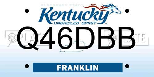 Q46DBB Kentucky License Plate