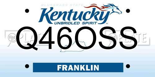 Q46OSS Kentucky License Plate