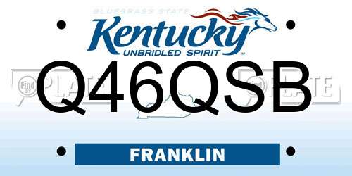 Q46QSB Kentucky License Plate