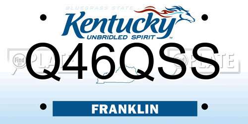 Q46QSS Kentucky License Plate