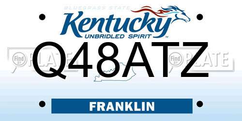Q48ATZ Kentucky License Plate