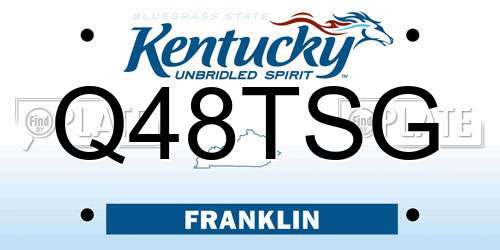 Q48TSG Kentucky License Plate