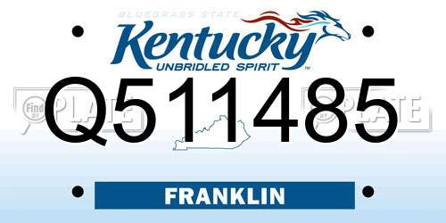 Q511485 Kentucky License Plate