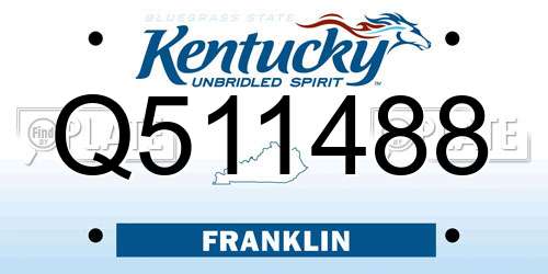 Q511488 Kentucky License Plate