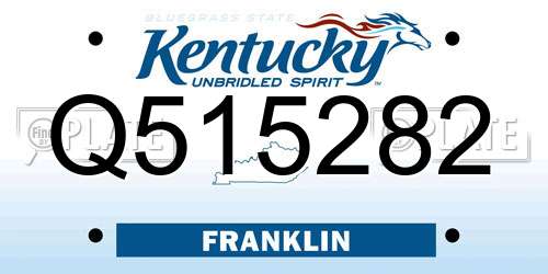 Q515282 Kentucky License Plate