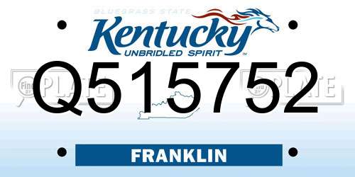 Q515752 Kentucky License Plate