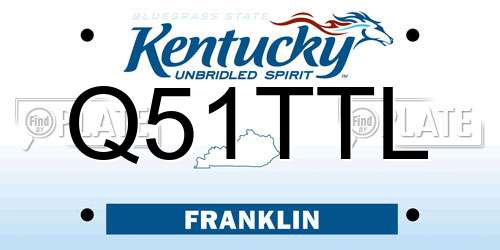 Q51TTL Kentucky License Plate