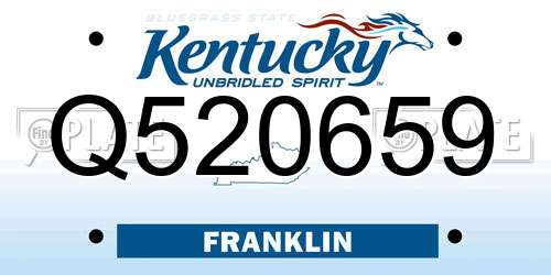 Q520659 Kentucky License Plate