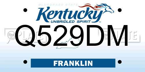 Q529DM Kentucky License Plate