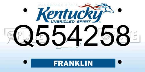 Q554258 Kentucky License Plate