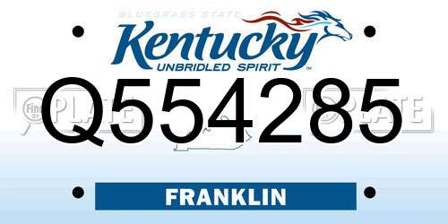 Q554285 Kentucky License Plate
