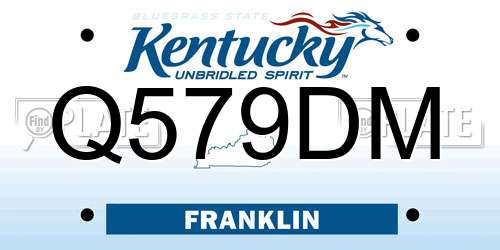 Q579DM Kentucky License Plate