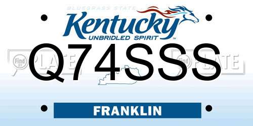 Q74SSS Kentucky License Plate