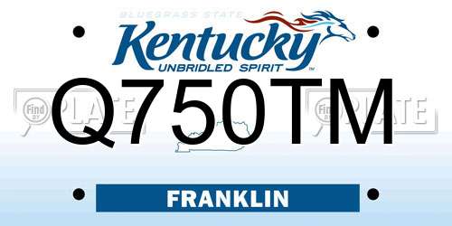 Q750TM Kentucky License Plate