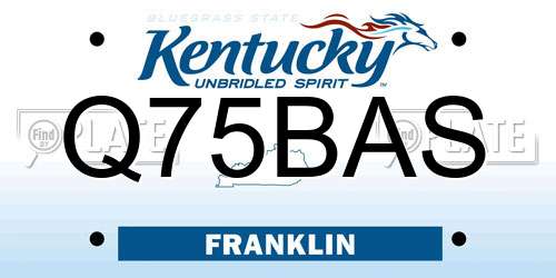 Q75BAS Kentucky License Plate