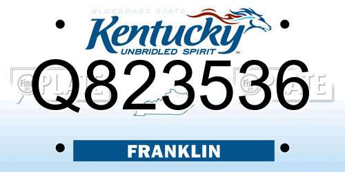 Q823536 Kentucky License Plate