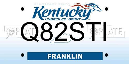 Q82STI Kentucky License Plate