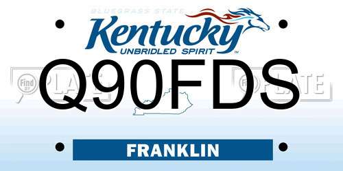 Q90FDS Kentucky License Plate