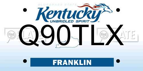 Q90TLX Kentucky License Plate
